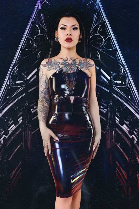 Finja - Black Vinyl Skirt